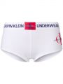 CALVIN KLEIN dámské bílé kalhotky BOYSHORT