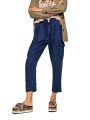 PEPE JEANS dámské tmavě modré plátěné kalhoty JYNX