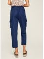 PEPE JEANS dámské tmavě modré plátěné kalhoty JYNX