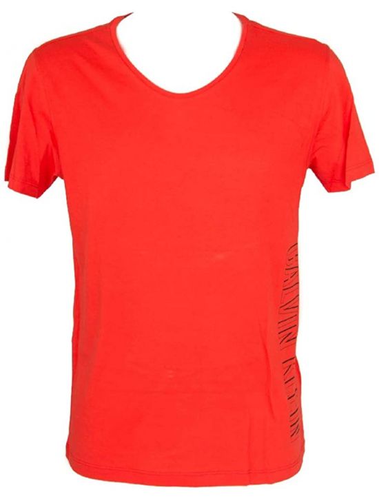 CALVIN KLEIN pánské červené tričko ROUNDED