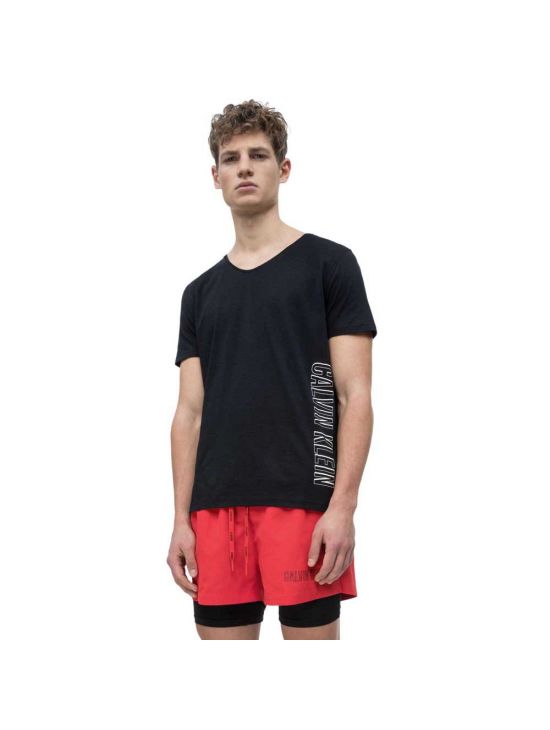 CALVIN KLEIN pánské černé tričko ROUNDED