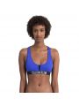 CALVIN KLEIN modrý horní díl plavek se zipem ZIP BRALETTE