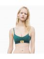 Šedá bavlněná podprsenka UNLINED TRIANGLE Calvin Klein