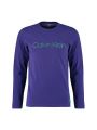 CALVIN KLEIN fialové pánské triko CREW NECK