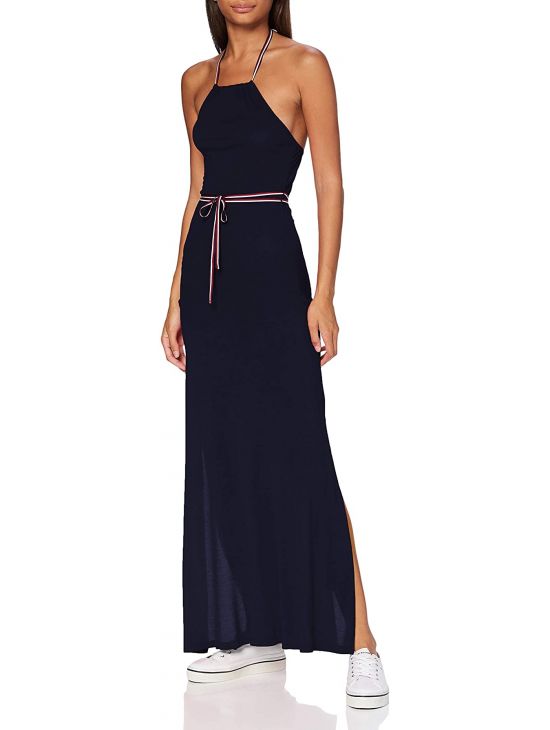 TOMMY HILFIGER dámské šaty za krk UW0UW00810 SPAGHETTI DRESS