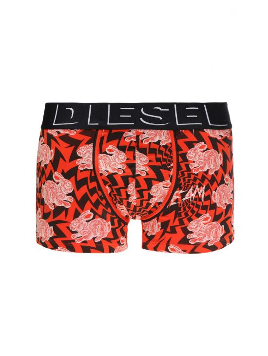 Pánské červené boxerky DAMIEN Diesel s potiskem