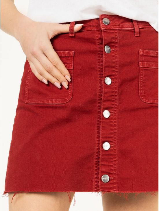 PEPE JEANS červená džínová sukně VICKY