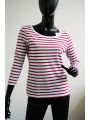 RICH&ROYAL dámské triko STRIPED SLEEVE růžové
