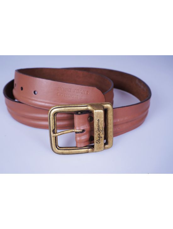 PEPE JEANS hnědý kožený pásek A11228