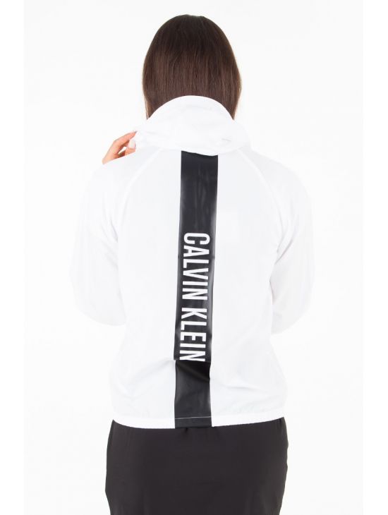 CALVIN KLEIN bílá dámská sportovní bunda KW0KW00368