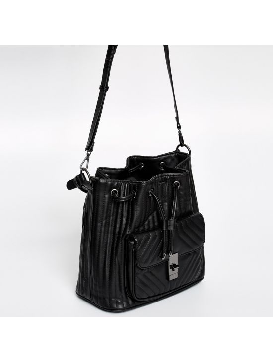 Černá stahovací kabelka Pepe Jeans REINE